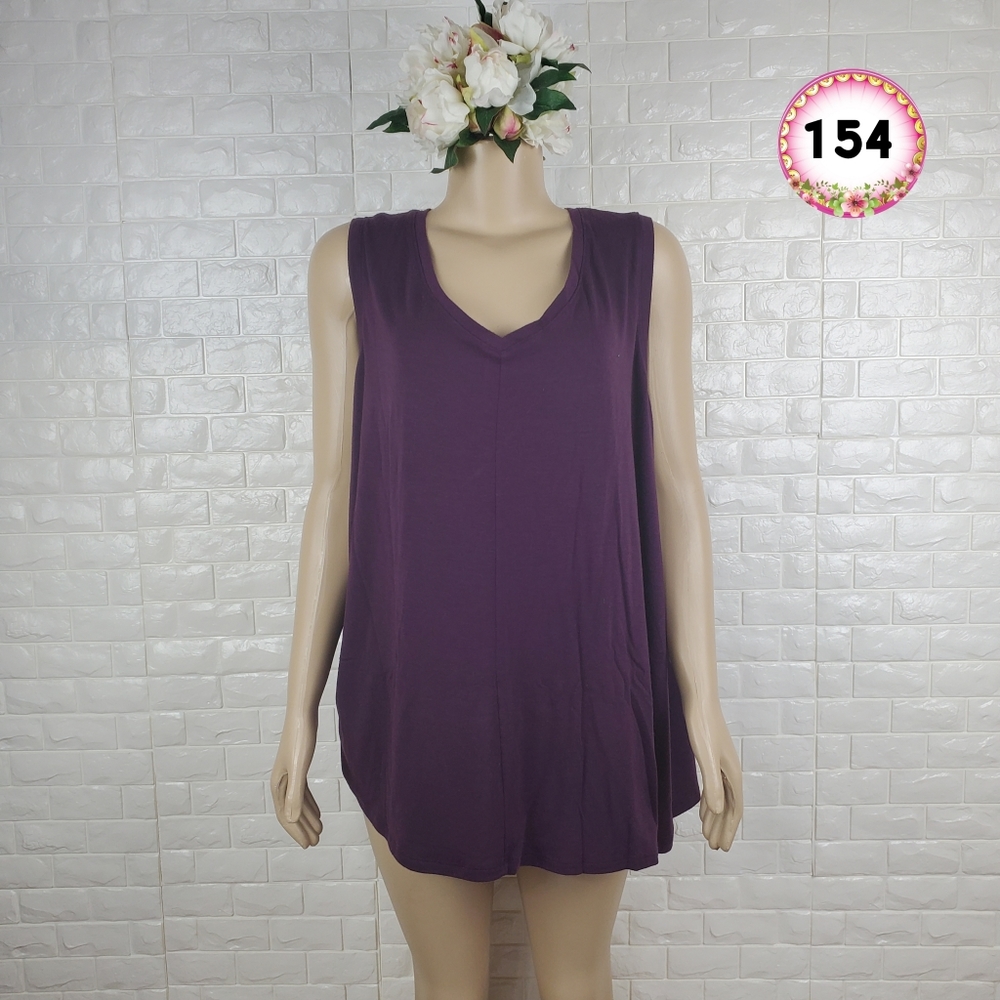 faded glory plus size purple top
